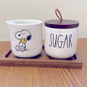 Rae Dunn Snoopy Cream and Sugar Set